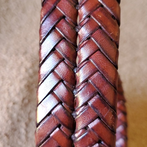 Brighton braided belt size 32 Large brown leather - Picture 6 of 6